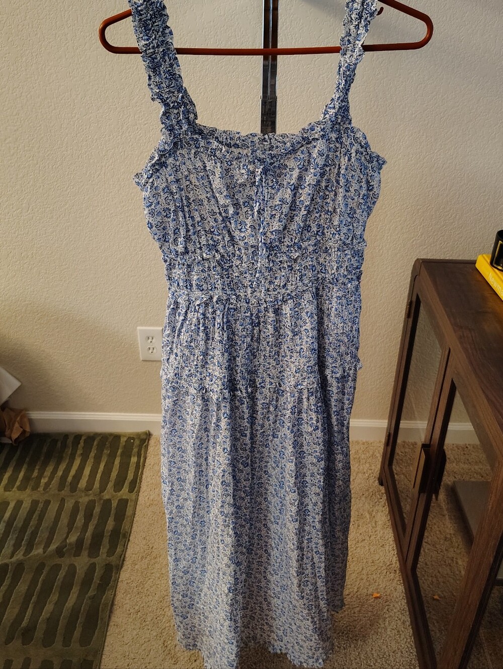 Doen X gap Blue Floral Maxi Dress Size Medium - Picture 2 of 6